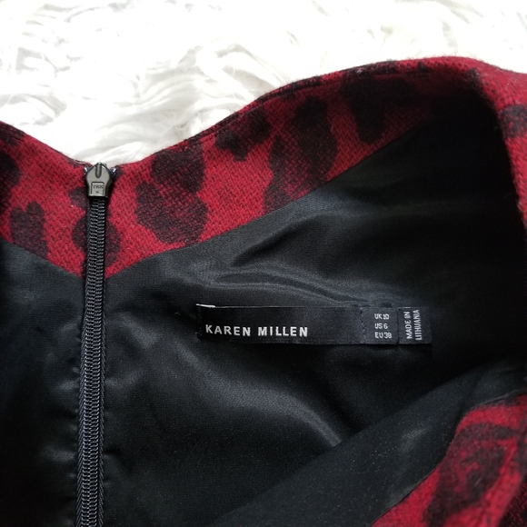 Karen Millen Wool Blend Peplum Sheath Dress - Picture 3 of 9